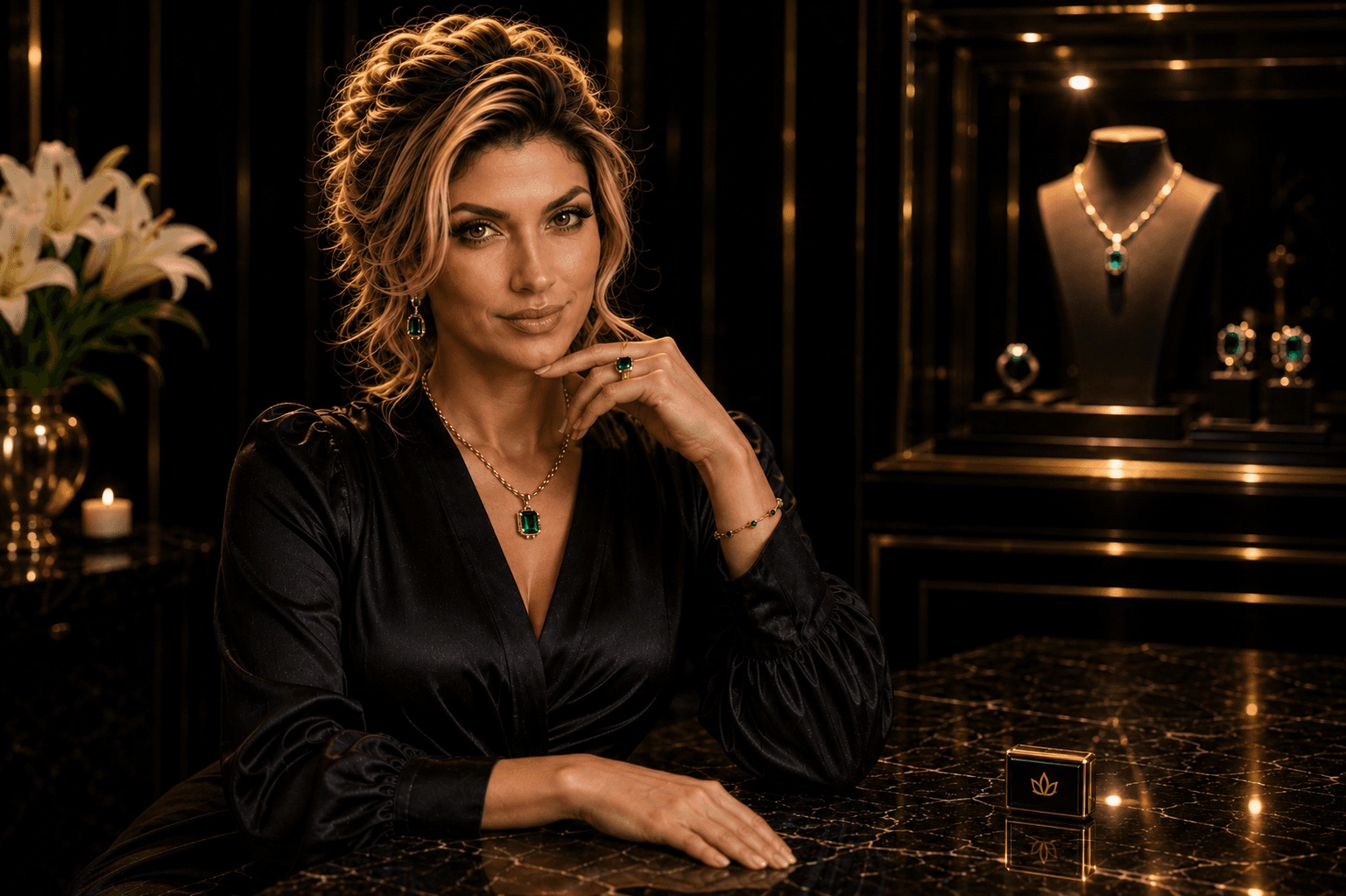 Shadab jewelry editorial portrait