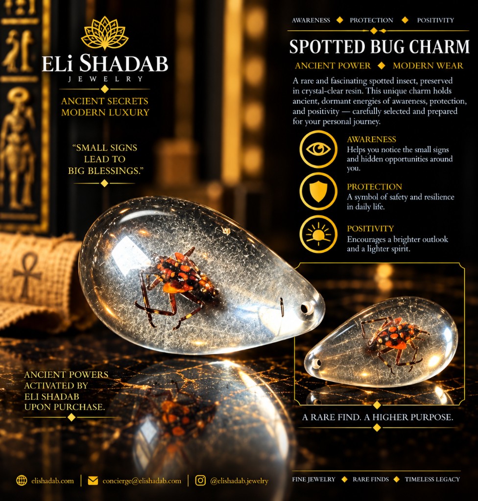 Spotted Bug Charm by Eli Shadab — spotted insect in crystal resin