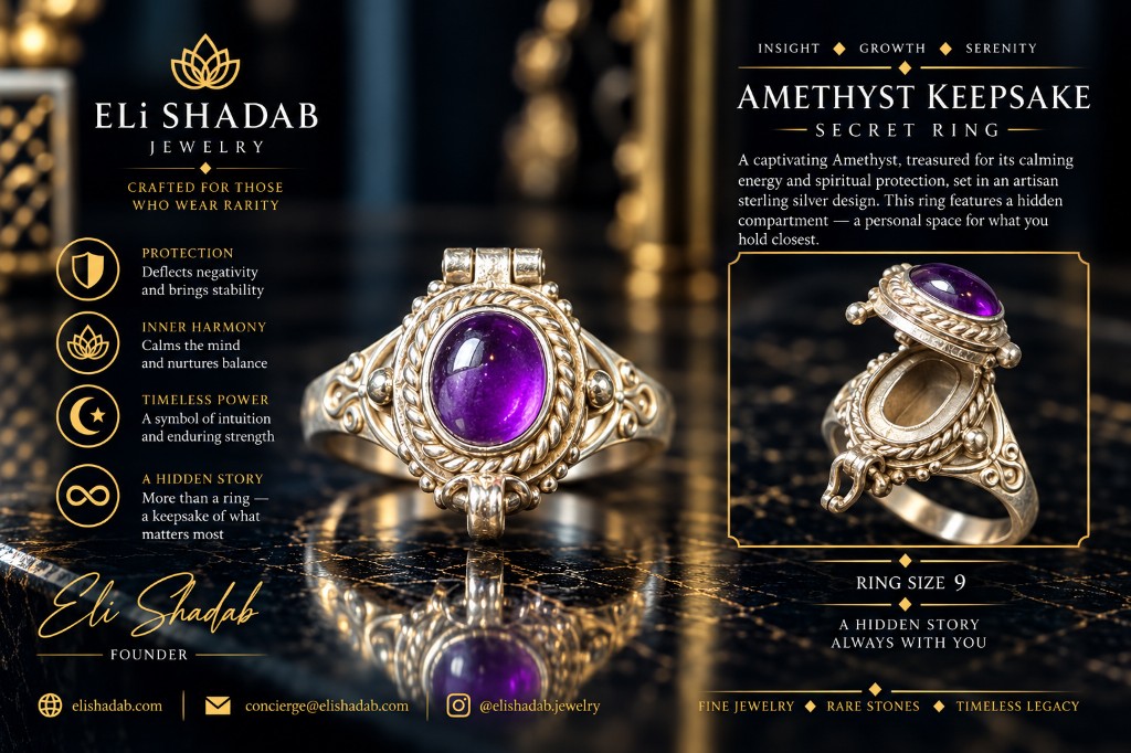 Amethyst Keepsake Secret Ring